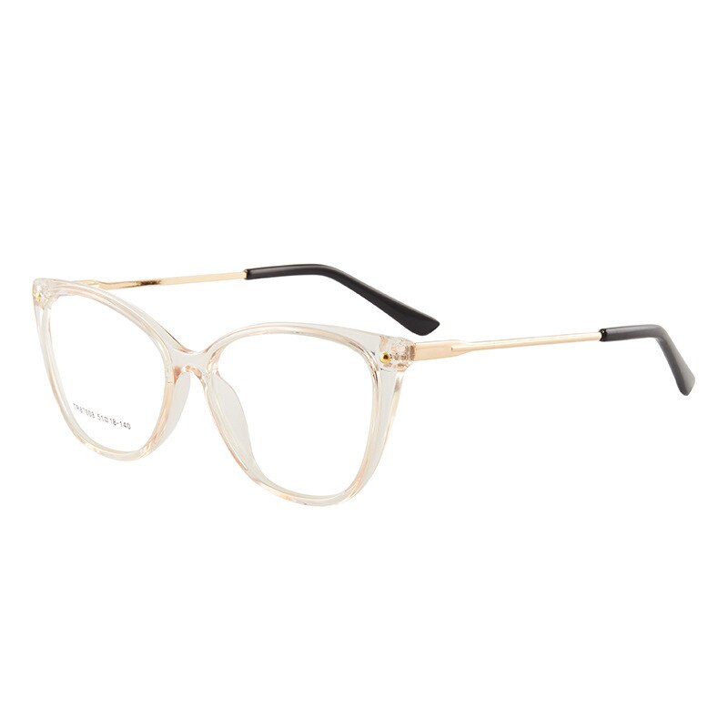 Hotony Woman's Full Rim Cat Eye TR 90 Resin Alloy Frame Eyeglasses 7008 Full Rim Hotony Yellow