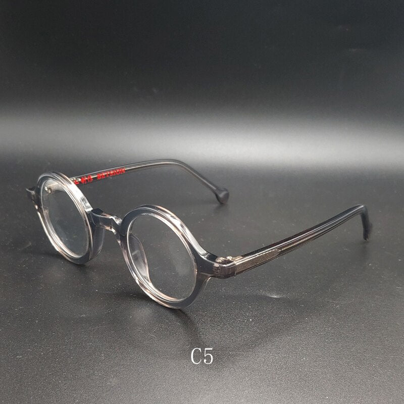 Yujo Unisex Full Rim Small Round Eyeglasses Acetate Y916 Full Rim Yujo C5 China