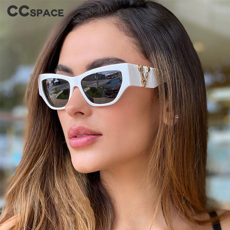 CCspace Women's Full Rim Cat Eye Resin Frame Sunglasses 46538 Sunglasses CCspace Sunglasses