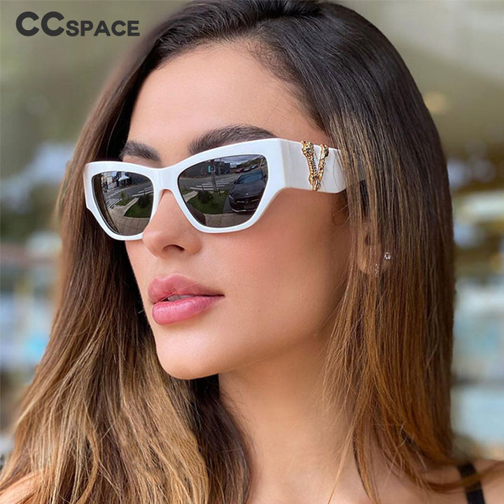 CCspace Women's Full Rim Cat Eye Resin Frame Sunglasses 46538 Sunglasses CCspace Sunglasses