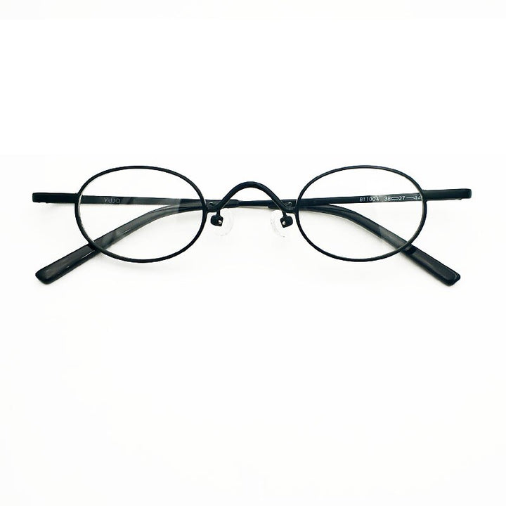 Yujo Unisex Full Rim Small Round Alloy Eyeglasses Y035 Full Rim Yujo