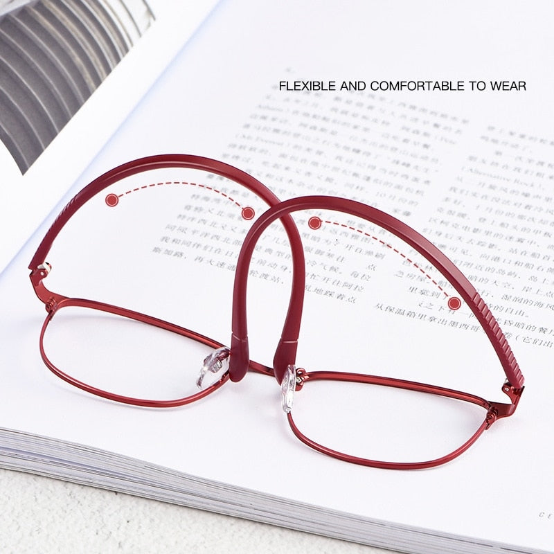Yimaruili Women's Full Rim Alloy TR 90 Resin Frame Eyeglasses 3569 Full Rim Yimaruili Eyeglasses