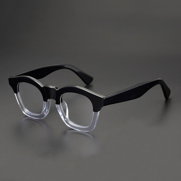 Gatenac Unisex Full Rim Acetate Handcrafted Round Frame Eyeglasses Zxyj16 Full Rim Gatenac 1