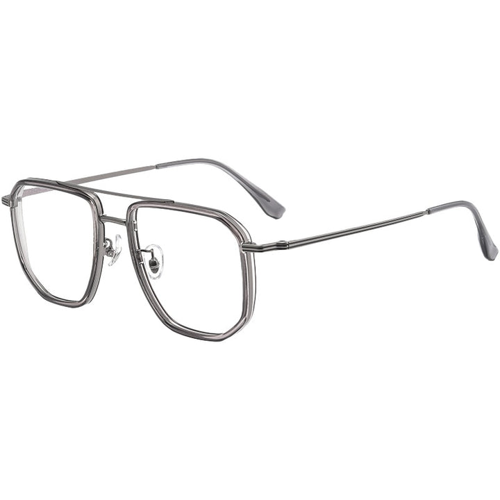 Hotochki Men's Full Rim Titanium Alloy IP Plated Frame Eyeglasses 2216yj Full Rim Hotochki