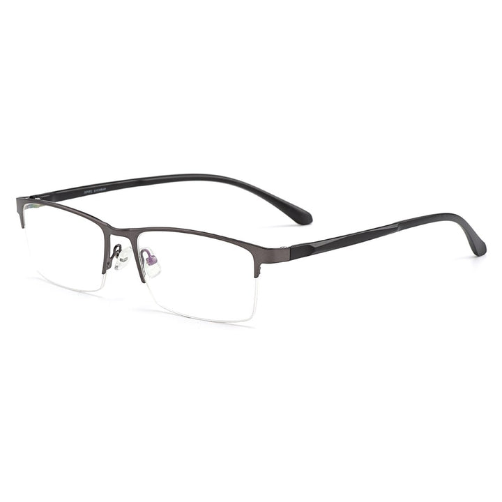 Gmei Men's Semi Rim Rectangle Alloy Eyeglasses S61006 Semi Rim Gmei Optical C22