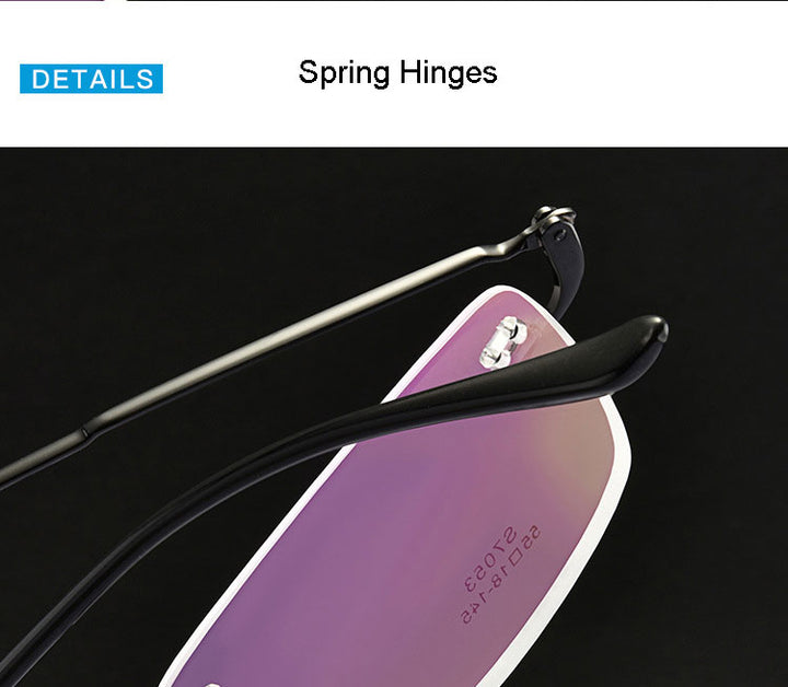 Hotochki Men's Rimless Alloy Screwless Frame Eyeglasses 7053 Rimless Hotochki