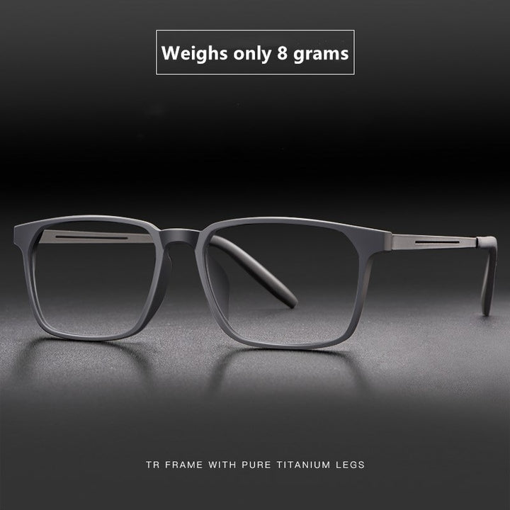 Yimaruili Unisex Full Rim Square Titanium Eyeglasses 8878 Full Rim Yimaruili Eyeglasses