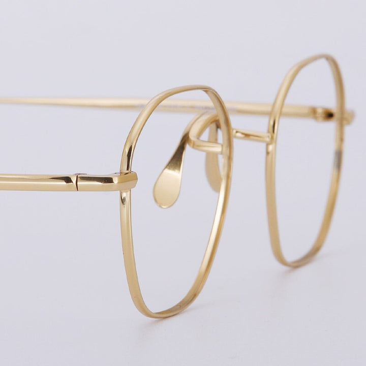 Muzz Unisex Full Rim Polygonal Square Titanium Frame Eyeglasses 8056 Full Rim Muzz