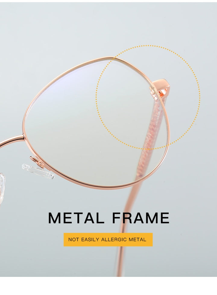 Hotochki Women's Full Rim Cat Eye Alloy Frame Eyeglasses 3001 Full Rim Hotochki