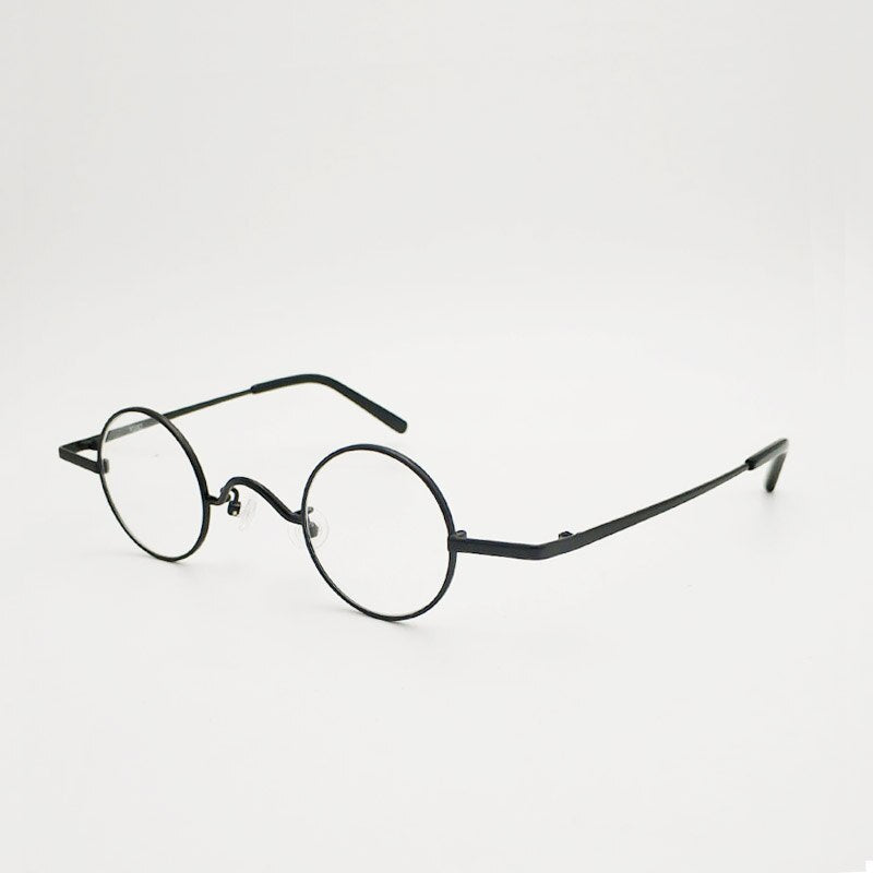 Yujo Unisex Small Round Eyeglasses Alloy Full Rim 811001 Full Rim Yujo