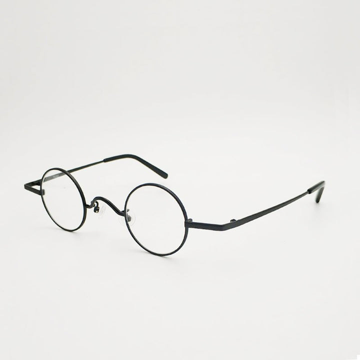 Yujo Unisex Small Round Eyeglasses Alloy Full Rim 811001 Full Rim Yujo
