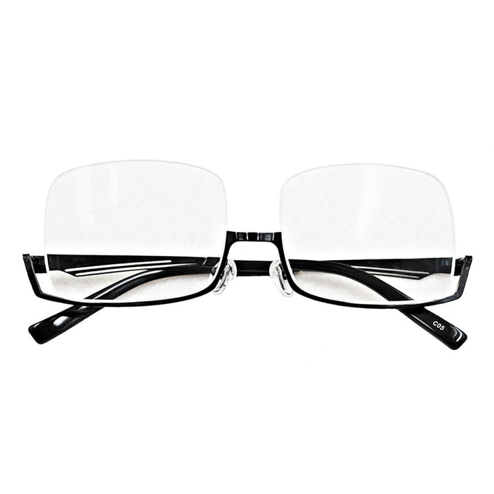 Yimaruili Men's Semi Rim Alloy Frame Eyeglasses YS01 Semi Rim Yimaruili Eyeglasses Default Title