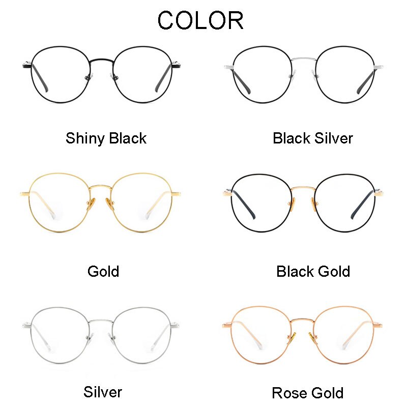 Handoer Unisex Full Rim Round Square Alloy Eyeglasses 9905 Full Rim Handoer