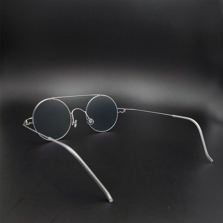 Yujo Unisex Full Rim Stainless Steel Round Double Bridge Eyeglasses Y023 Full Rim Yujo