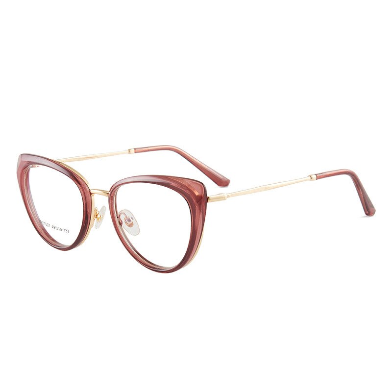 Hotony Women's Full Rim TR 90 Resin Cat Eye Frame Eyeglasses 7007 Full Rim Hotony Pink