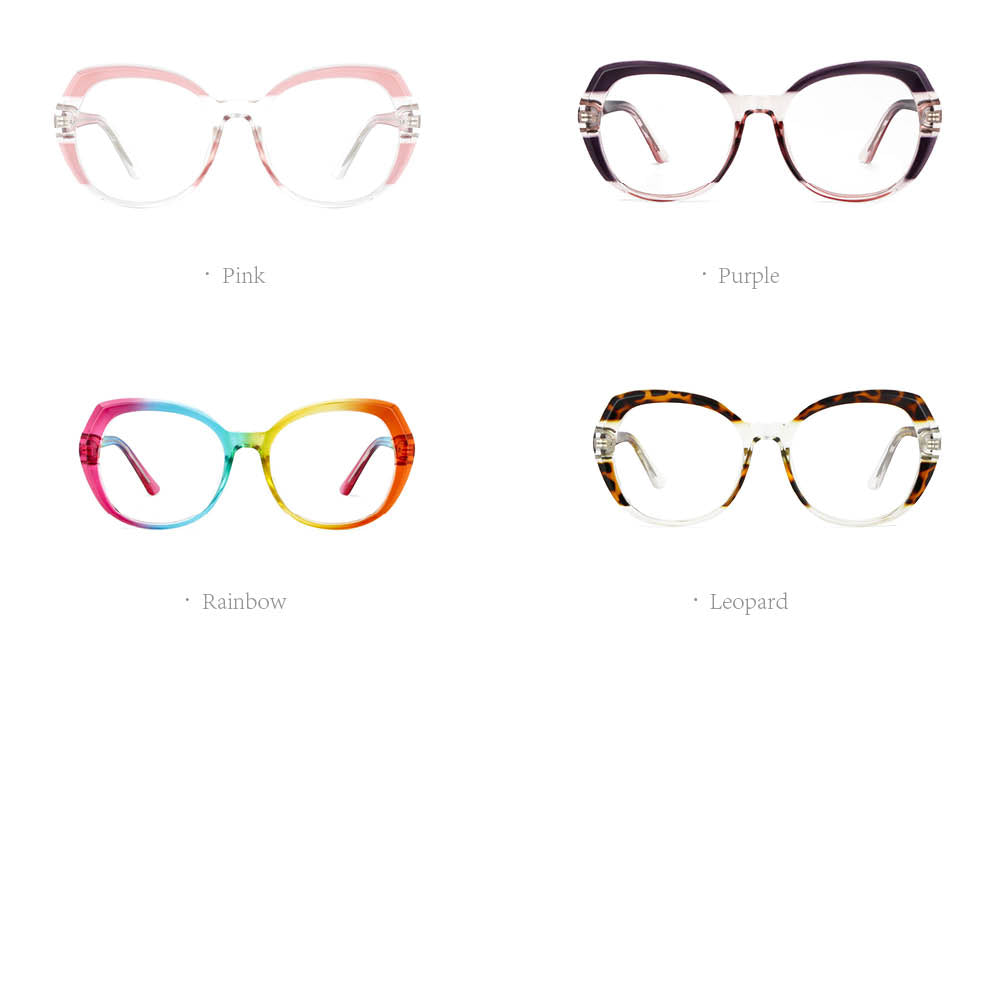 CCspace Women's Full Rim Round Tr 90 Titanium Frame Eyeglasses 53701 Full Rim CCspace