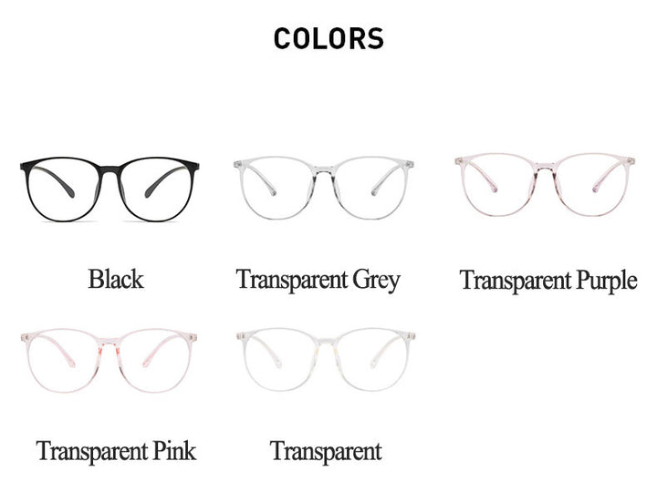 Hotony Unisex Full Rim TR 90 Resin Round Frame Eyeglasses 5703 Full Rim Hotony