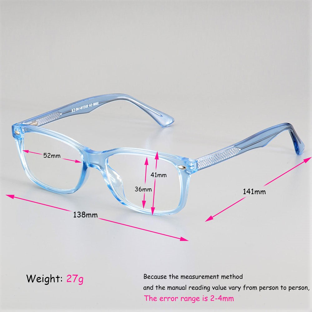 CCspace Unisex Full Rim Square Tr 90 Titanium Frame Eyeglasses 51018 Full Rim CCspace