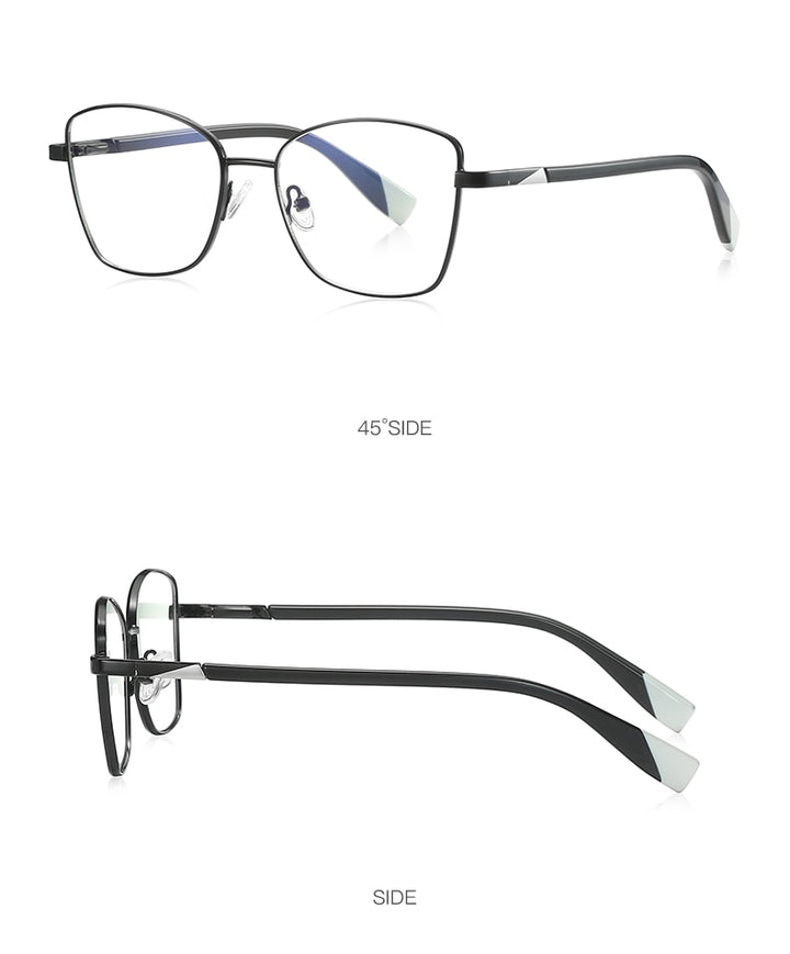 Hotochki Unisex Full Rim Square Alloy Frame Eyeglasses 3010 Full Rim Hotochki
