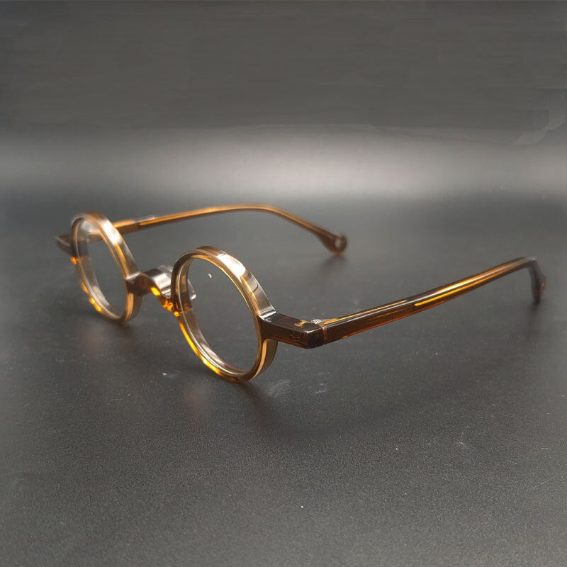 Yujo Unisex Full Rim Round Acetate Eyeglasses Y044 Full Rim Yujo