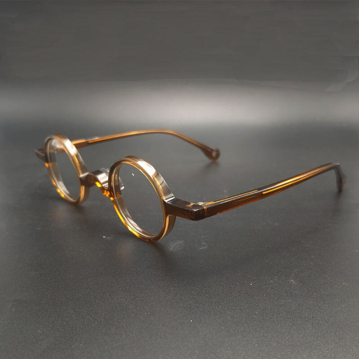 Yujo Unisex Full Rim Round Acetate Eyeglasses Y044 Full Rim Yujo