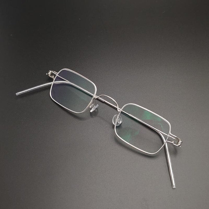 Yujo Unisex Full Rim Rectangular Screwless Stainless Steel Eyeglasses Y018 Full Rim Yujo