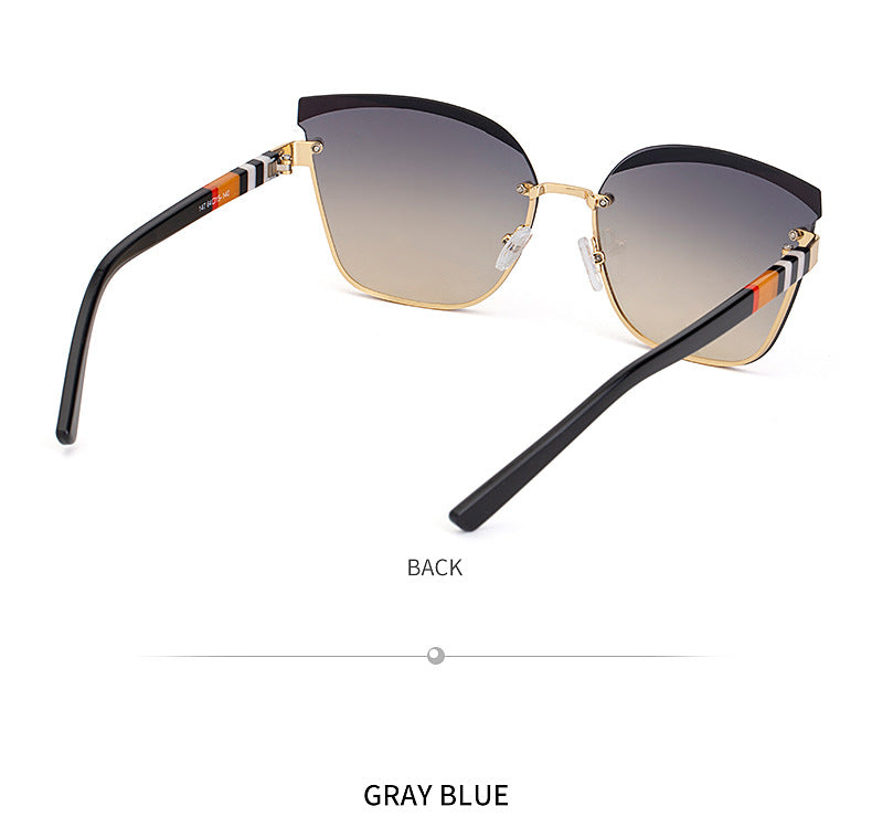 CCspace Women's Rimless Cat Eye Alloy Frame Sunglasses 49123 Sunglasses CCspace Sunglasses