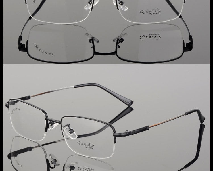 Bclear Men's Semi Rim Square Alloy Eyeglasses 2008 Semi Rim Bclear