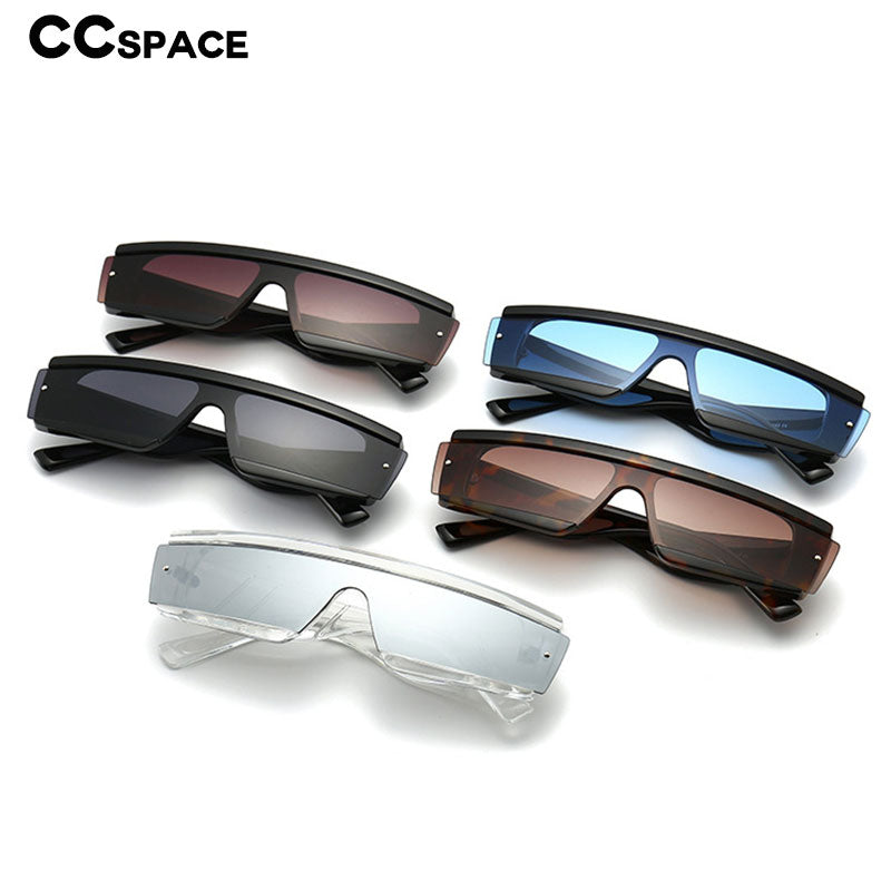 CCspace Unisex Full Rim Square Resin One Lens Steam Punk Frame Sunglasses 46532 Sunglasses CCspace Sunglasses