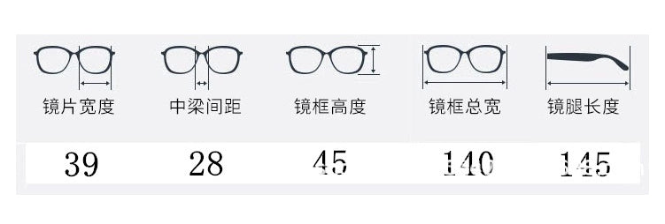 CCspace Unisex Full Rim Round/ Square Acetate Frame Eyeglasses 49307 Full Rim CCspace