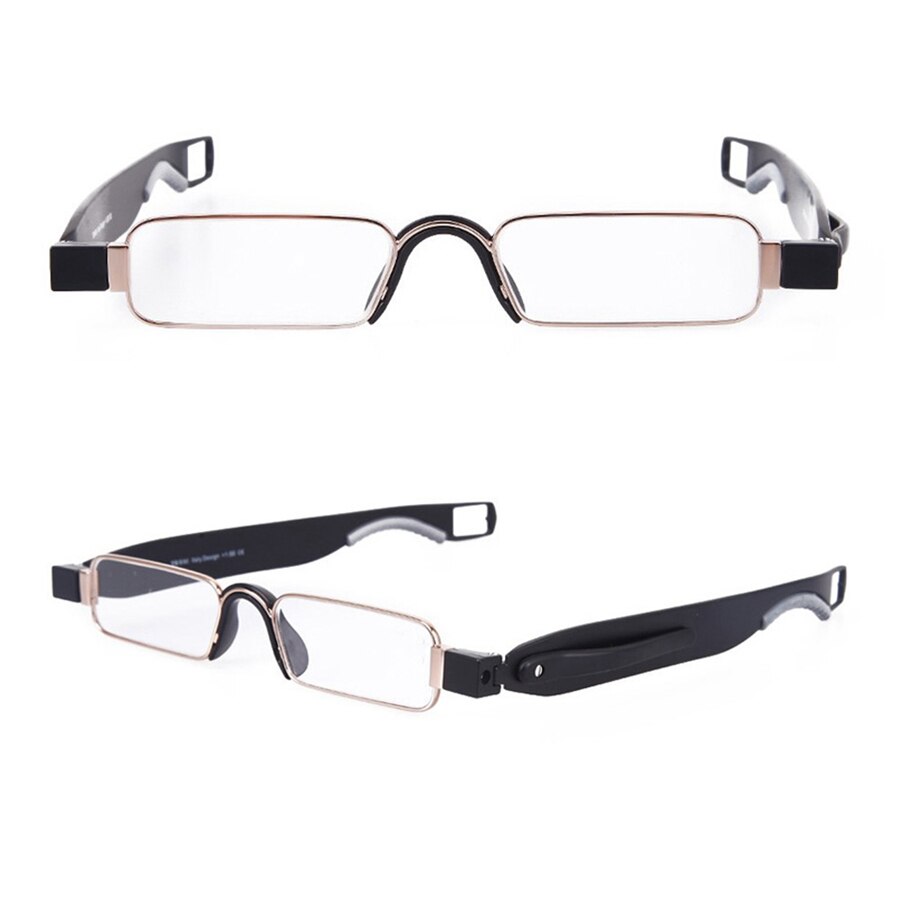 Brightzone Unisex Semi Rim Acetate Alloy Reading Glasses 360f Reading Glasses Brightzone +100 C1