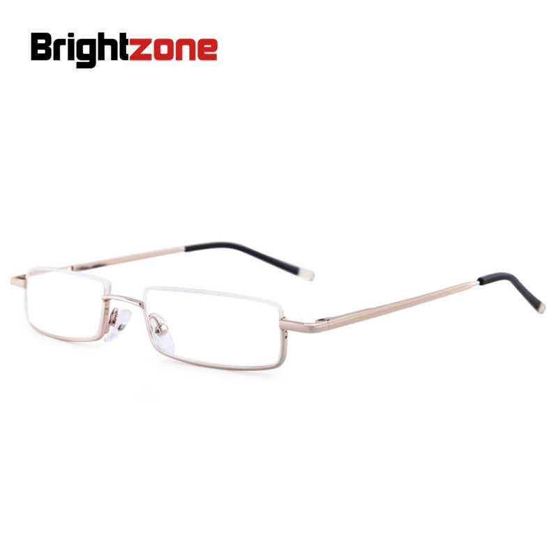 Brightzone Women's Semi Rim Square Alloy Acetate Reading Glasses R995 Reading Glasses Brightzone