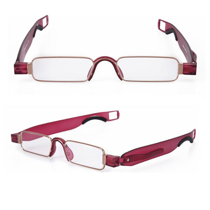 Brightzone Unisex Semi Rim Acetate Alloy Reading Glasses 360f Reading Glasses Brightzone +150 C1