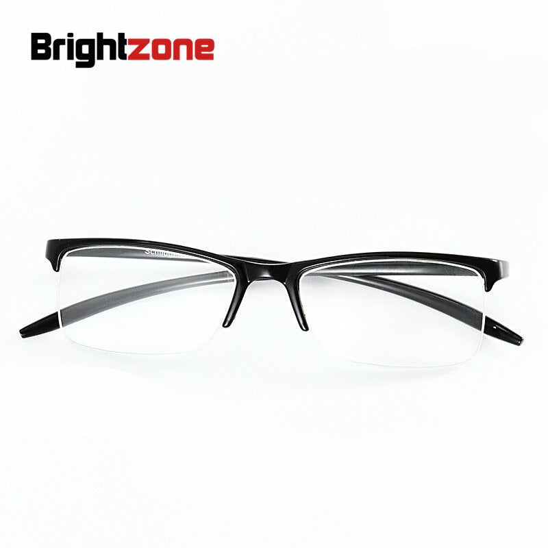 Brightzone Unisex Semi Rim Square Acetate Reading Glasses 2825 Reading Glasses Brightzone