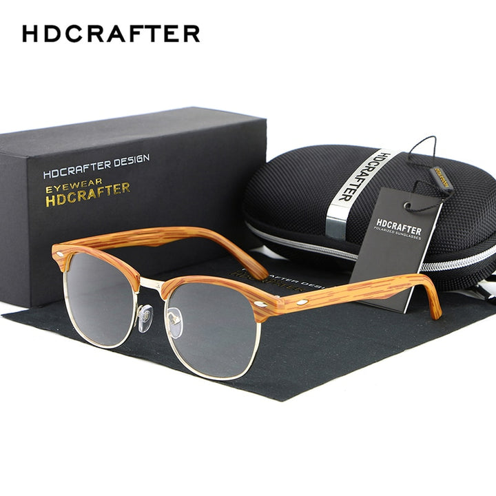 Hdcrafter Unisex Full Rim Round Acetate Frame Eyeglasses L8056 Full Rim Hdcrafter Eyeglasses