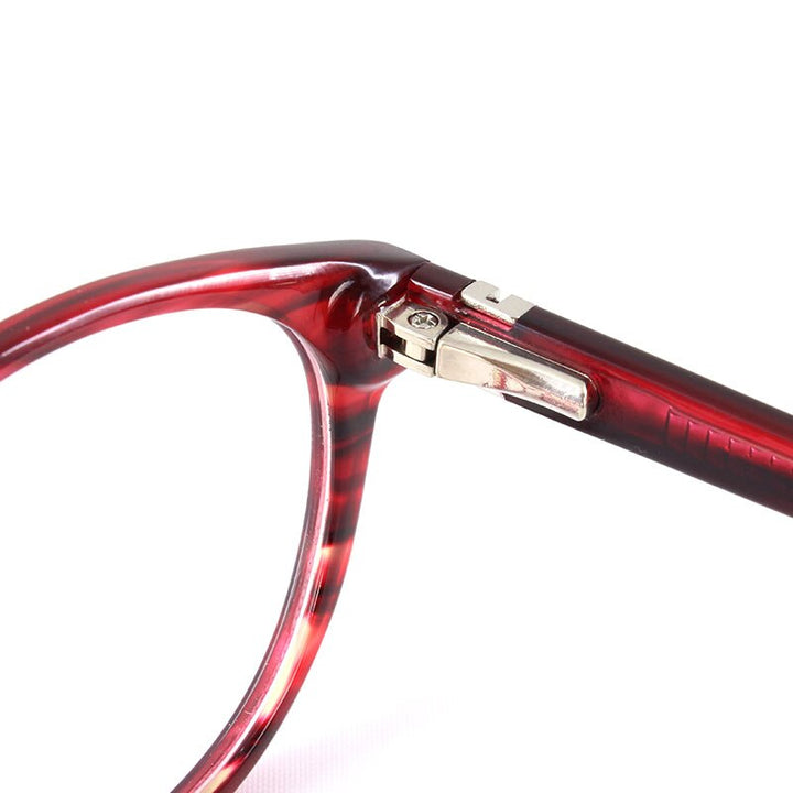 Gmei Women's Eyeglasses Burgundy Acetate Spring Hinges T8062 Full Rim Gmei Optical