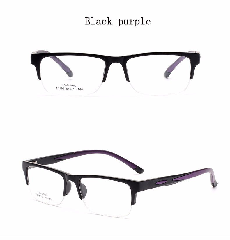Hotochki Unisex Semi Rim TR-90 Resin Square Frame Eyeglasses 18192 Semi Rim Hotochki