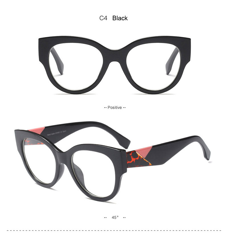 Hotony Women's Full Rim Cat Eye Acetate Frame Eyeglasses 92161 Full Rim Hotony
