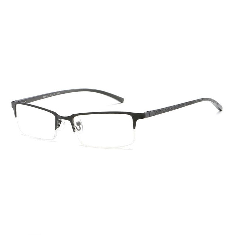 Hotochki Unisex Semi Rim Alloy Frame Non Spherical Lens Reading Glasses Xm073 Reading Glasses Hotochki +100 black