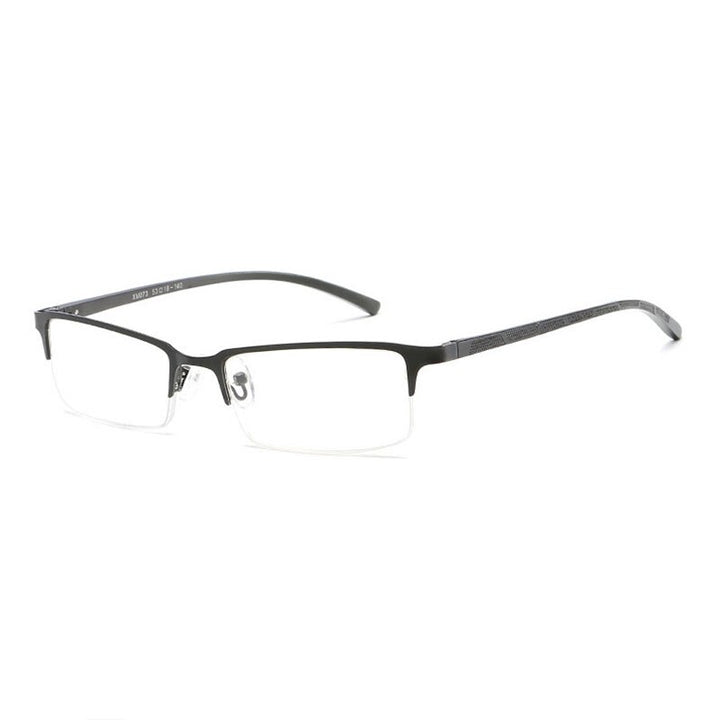 Hotochki Unisex Semi Rim Alloy Frame Non Spherical Lens Reading Glasses Xm073 Reading Glasses Hotochki +100 black