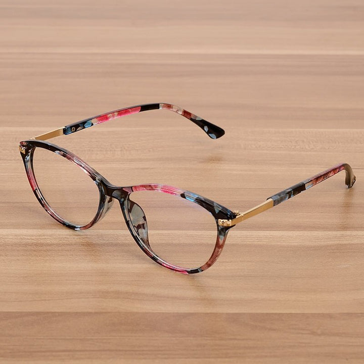 Reven Jate Unisex Full Rim Oval Acetate Eyeglasses C202 Full Rim Reven Jate