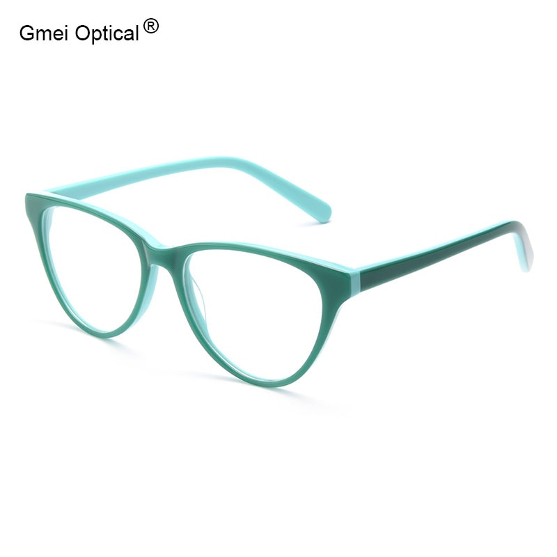 Gmei Women's Eyeglasses Cat-Eye Hypoallergenic Acetate T8044 Full Rim Gmei Optical