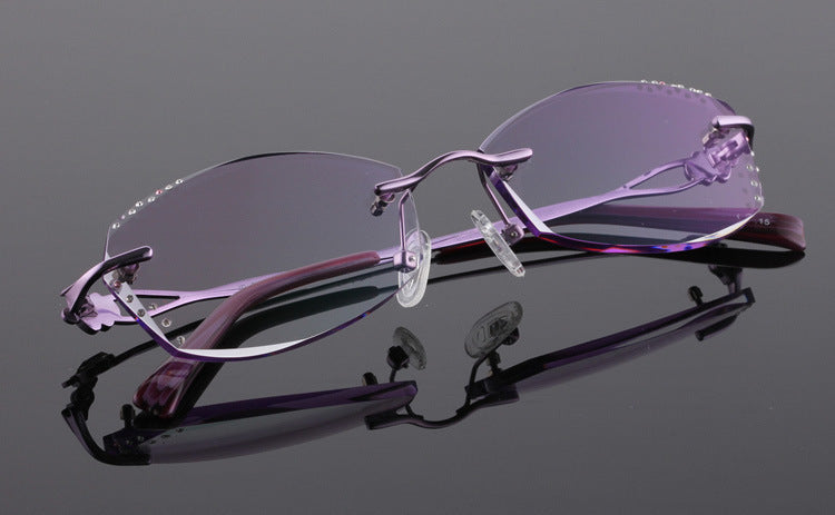 Reven Jate Women's Rimless Rectangle Titanium Eyeglasses 2123 Rimless Reven Jate