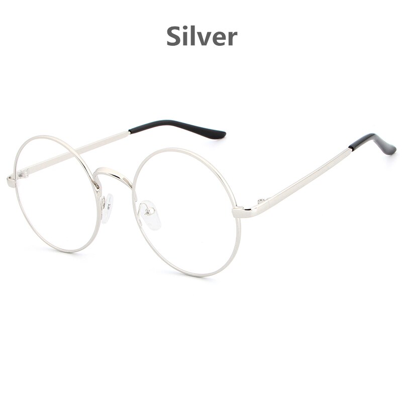 Hdcrafter Women's Full Rim Round Alloy Frame Eyeglasses Lx3048 Full Rim Hdcrafter Eyeglasses Silver