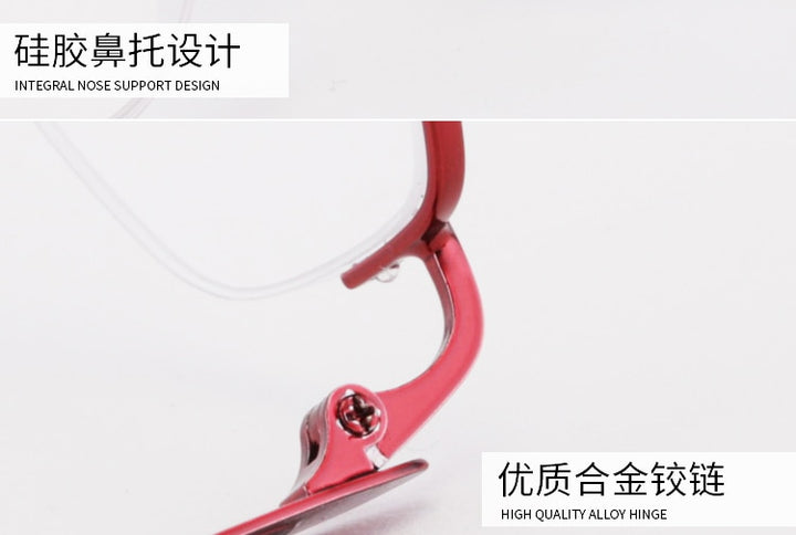 Women's Semi Rim Alloy Frame Eyeglasses 6053 Semi Rim Bclear