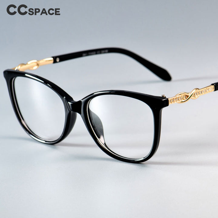 CCspace Unisex Full Rim Square  Titanium Eyeglasses 45705 Full Rim CCspace