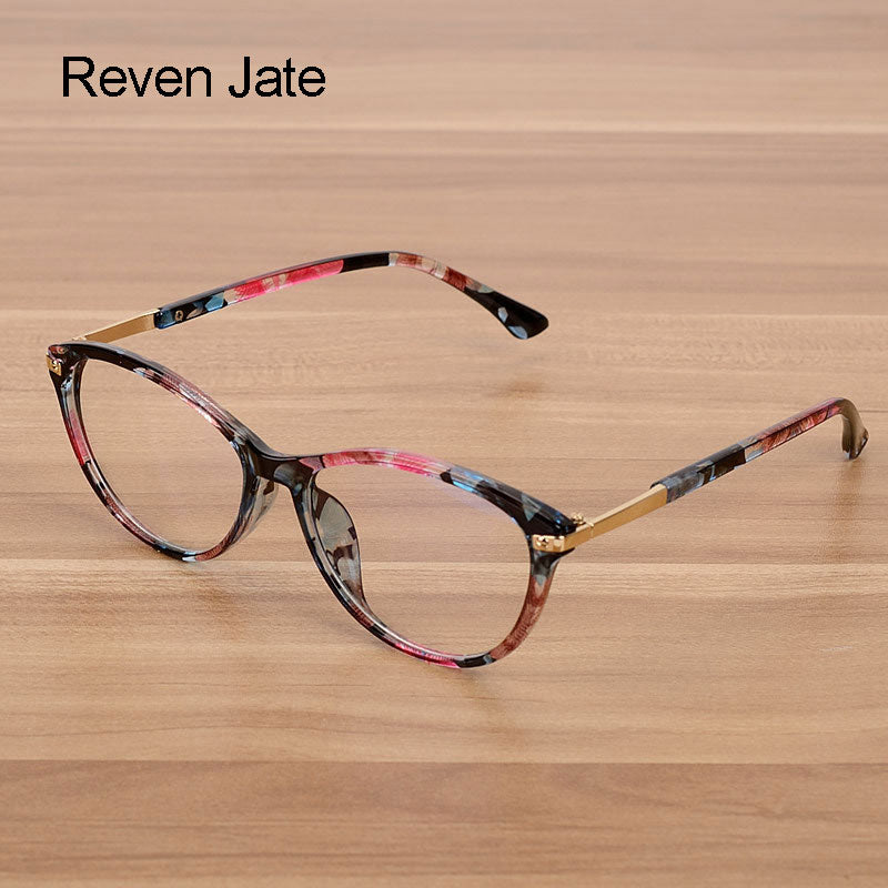 Reven Jate Unisex Full Rim Oval Acetate Eyeglasses C202 Full Rim Reven Jate