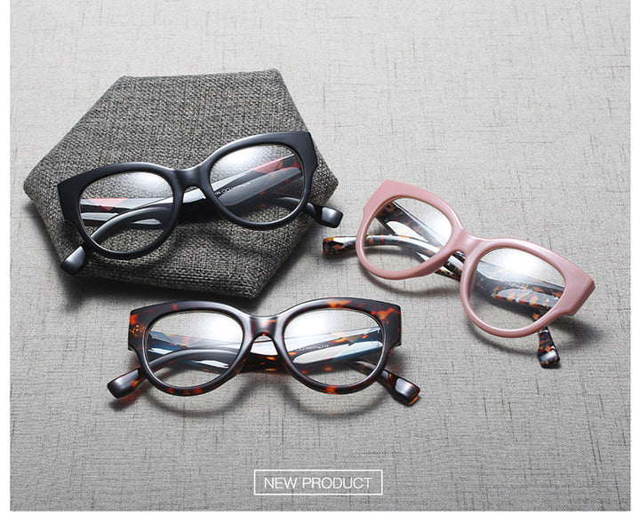 Hotony Women's Full Rim Cat Eye Acetate Frame Eyeglasses 92161 Full Rim Hotony