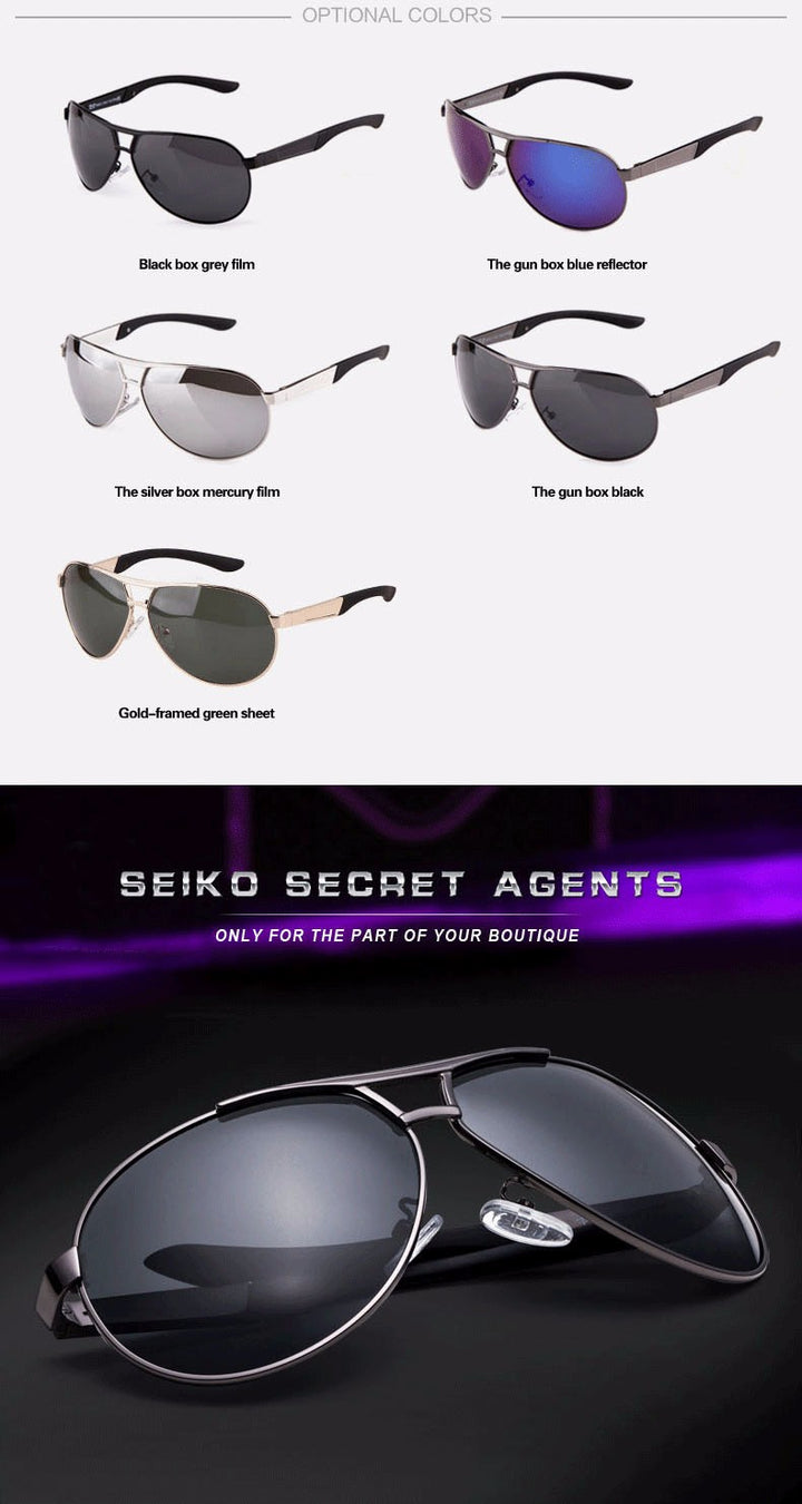 Reven Jate Men's Full Rim Oval Alloy Polarized Sunglasses 0718 Sunglasses Reven Jate