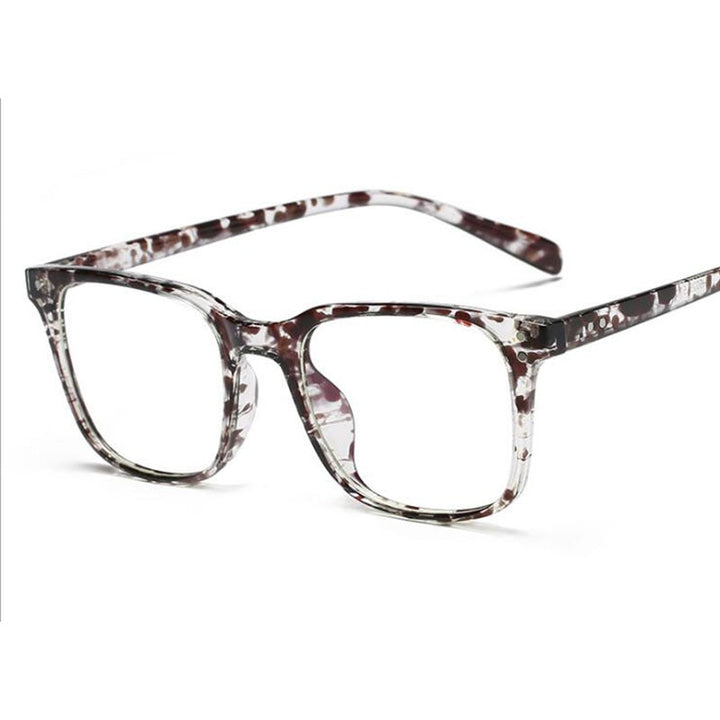 Hotochki Unisex Full Rim TR-90 Resin Square Acetate Frame Eyeglasses 5025 Full Rim Hotochki